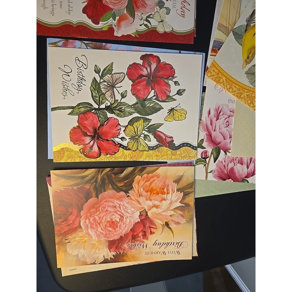 Assorted Birthday Cards & Envelopes Lot Of 21 Greeting Cards New Vibrant Design